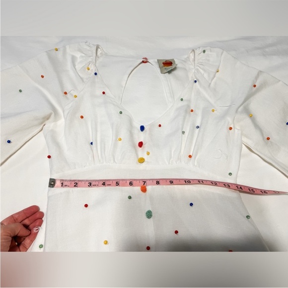 FARM Rio White Dress with Colorful Dots - Picture 5 of 6